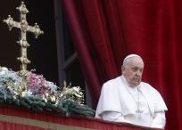 El papa Francisco durante su saludo de Navidad.
