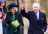 El rey Carlos III y la reina Camila asisten a una misa de Semana Santa.