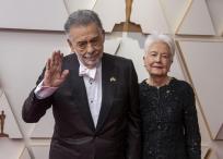 Francis Ford Coppola y su esposa Eleanor en la entrega del Óscar de 2022.