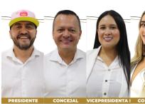 De izq. a der.: Ángel Henao, John González, Elisa Tobón y Juliana Villegas, algunos de los concejales investigados.