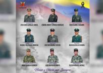 Militares fallecidos en el sur de Bolívar.