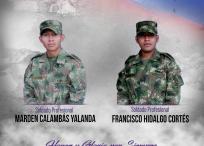 atentado deja dos soldados fallecidos en Cauca