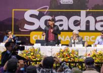 El presidente Gustavo Petro en su discurso en Soacha.
