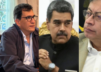 Milton Rengifo, Nicolás Maduro y Gustavo Petro.