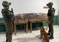 La droga quedó a disposición de la Brigada 16 de Infantería de Selva de la Policía Federal de Brasil.