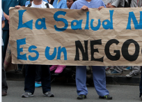 Protesta por salud en Colombia