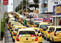 Marcha de taxistas en Barranquilla