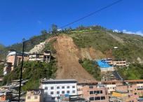 Deslizamiento en la comunidad de Retamas.