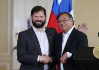 Presidente de Chile reunido con el mandatario colombiano