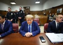 El ex presidente de los Estados Unidos Donald Trump en el tribunal penal de Manhattan.