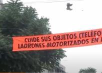 Instalaron pancartas en todo el barrio San Miguel.