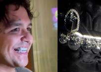 La joyería mexicana mostró la nueva dentadura de diamantes que diseñaron para Christian Nodal.