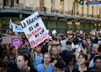 Protestas estudiantiles en Buenos Aires (Argentina).