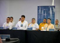 Comparecientes del Comando Conjunto Central en la audiencia de reconocimiento de secuestro que se realizó en Ibagué, Tolima. Foto: 26/04/2024
