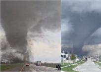 El tornado fue capturado por internautas.