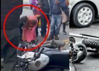 Mujer prueba sangre de motociclistas muertos en Santander