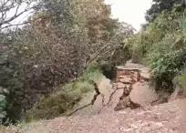 Zona afectada por el derrumbe en vía a San Lorenzo, en Nariño.