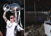 Toni Kroos, en el festejo de una nueva Champions del Real Madrid.