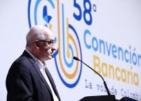 Leonardo Villar, gerente del Banco de la República, durante su intervención en la instalación de la 58 Convención Bancaria este miércoles en Cartagena.