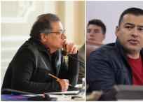El presidente Gustavo Petro y el representante Jaime Raúl Salamanca.