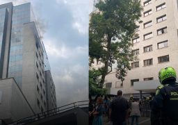 Reportan homicidio e incendio en la clínica Medellín de El Poblado.