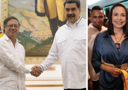 Gustavo Petro, Nicolás Maduro, María Corina Machado.