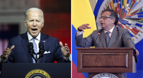 El presidente de Estados Unidos, Joe Biden, y el presidente de Colombia, Gustavo Petro.