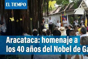 Aracataca rindió homenaje a los 40 años de la entrega del Nobel a Gabriel García Márquez
