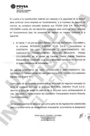 Description: Este es parte del contrato entre PDVSA sucursal Colombia e Integral Energy Plus SAS
