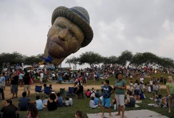 La cara de Van Gogh y otros diseños en el Festival de Globos Aerostáticos