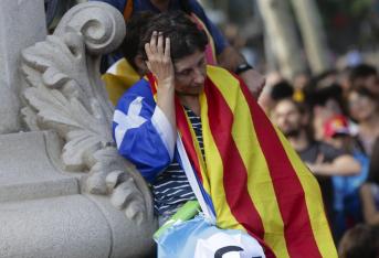 Protestas en Cataluña a favor y en contra de la independencia