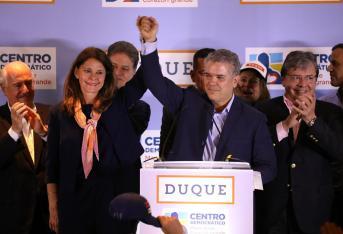 Iván Duque Márquez, candidato del Centro Democrático, obtuvo el triunfo en la Gran consulta por Colombia con 3.982.078 de votos.