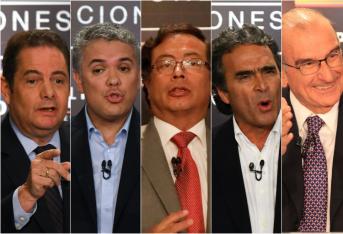Los candidatos a la Presidencia de Colombia en #ElDebate de EL TIEMPO, CityTV y La W Radio.