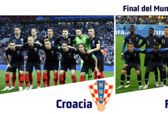Croacia vs Francia, final del Mundial de Rusia.