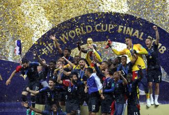Celebración de Francia tras consagrarse como campeón del mundo.