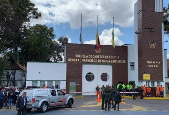 La explosión se presentó en la Escuela General Santander, en la Calle 45A Sur # 50 - 91, en el sur de Bogotá.