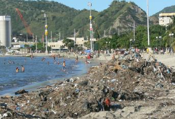 Luego de las visitas de cientos de turistas las playas de la costa se ven afectadas por los desechos que estos dejan en ellas. El material más común con el que contaminan es el plástico.