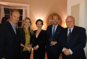 Peter Bradshaw, Kate Horne, Luz Ángela Sarmiento, Emil Elmer y el embajador Antonio José Ardila.