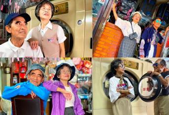 Esta pareja de ancianos de más de 80 años se hizo viral publicando en Instagram fotografías de los increíbles ‘looks’ que crean a partir de la ropa que sus clientes olvidaron hace décadas en lavandería que tienen en Taiwán.