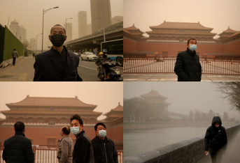 El lunes por la mañana, Pekín, capital de China, vivió su peor tormenta de arena en una década, lo que provocó un disparo de los niveles de contaminación que se habían agravado durante las últimas semanas.