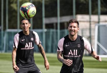 Primer entrenamiento de Messi en el PSG