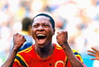 Una foto que marcara la historia del Fútbol Colombiano, el famoso Gol de Freddy Rincón quien marcaba el empate contra Alemania en el mundial de 1990.
