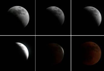 El mundo fue testigo la noche del domingo al lunes de un eclipse de Luna, un fenómeno inhabitual en el que el satélite de la Tierra deja atrás su brillo y color diario para tomar tonalidades cobrizas.