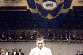 García Márquez, poco después de recibir el Nobel en 1982-