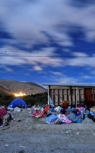 Venezolanos en la frontera con Ecuador