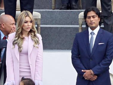 Nicolás Petro Burgos, hijo del presidente Gustavo Petro junto a su exesposa Day Vásquez.
foto: Milton Diaz / El Tiempo