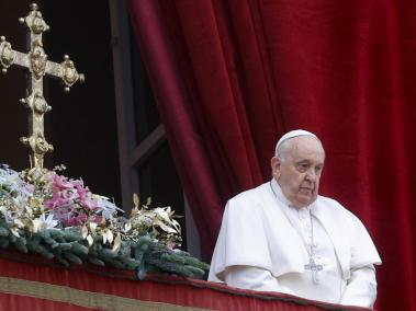 El papa Francisco durante su saludo de Navidad.