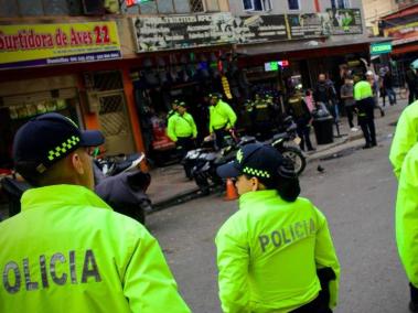Policías en Bogotá. Imagen de referencia.