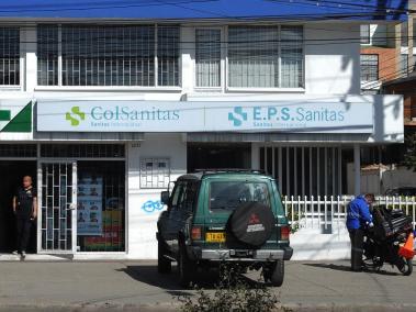 Fachada de una de las sedes de EPS Sanitas en Tunja (Boyacá).