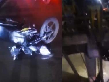 Motociclista cayó del puente de la calle 80 con av. NQS